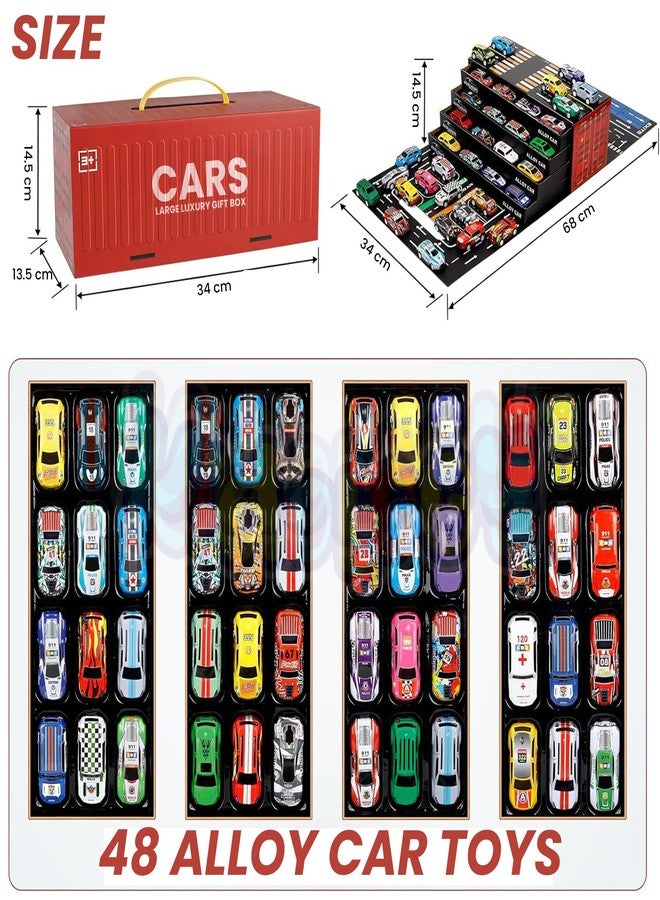 Kidology 48-Piece Pull Back Car Set, Racing & Toy Vehicles for Kids 3+, Bulk Mini Cars, Learning & Educational Stuffers Mini Cars Toy Trucks, Birthday Gift for Boys & Girls. - Image 4